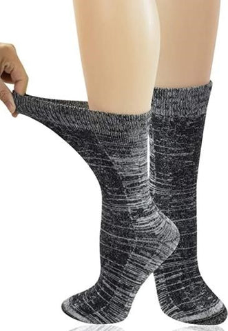Winter Socks Non-binding Crew Dress Socks with Seamless Toe