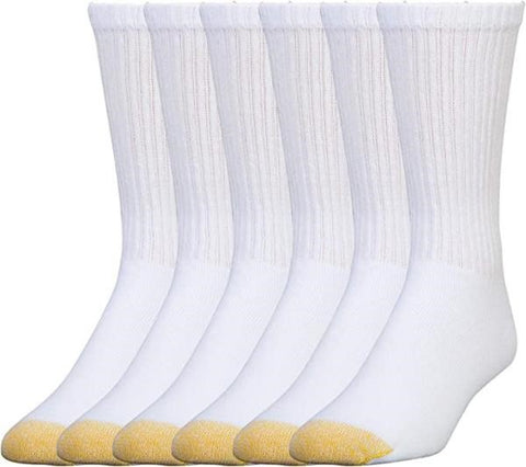 Gold Toe Men's 656s Cotton Crew Athletic Socks, Multi pairs