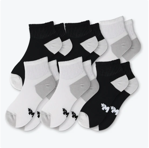 Comfort-Fresh Wide non-binding Bamboo Ankle diabetic socks, seamless toe, 6 pairs