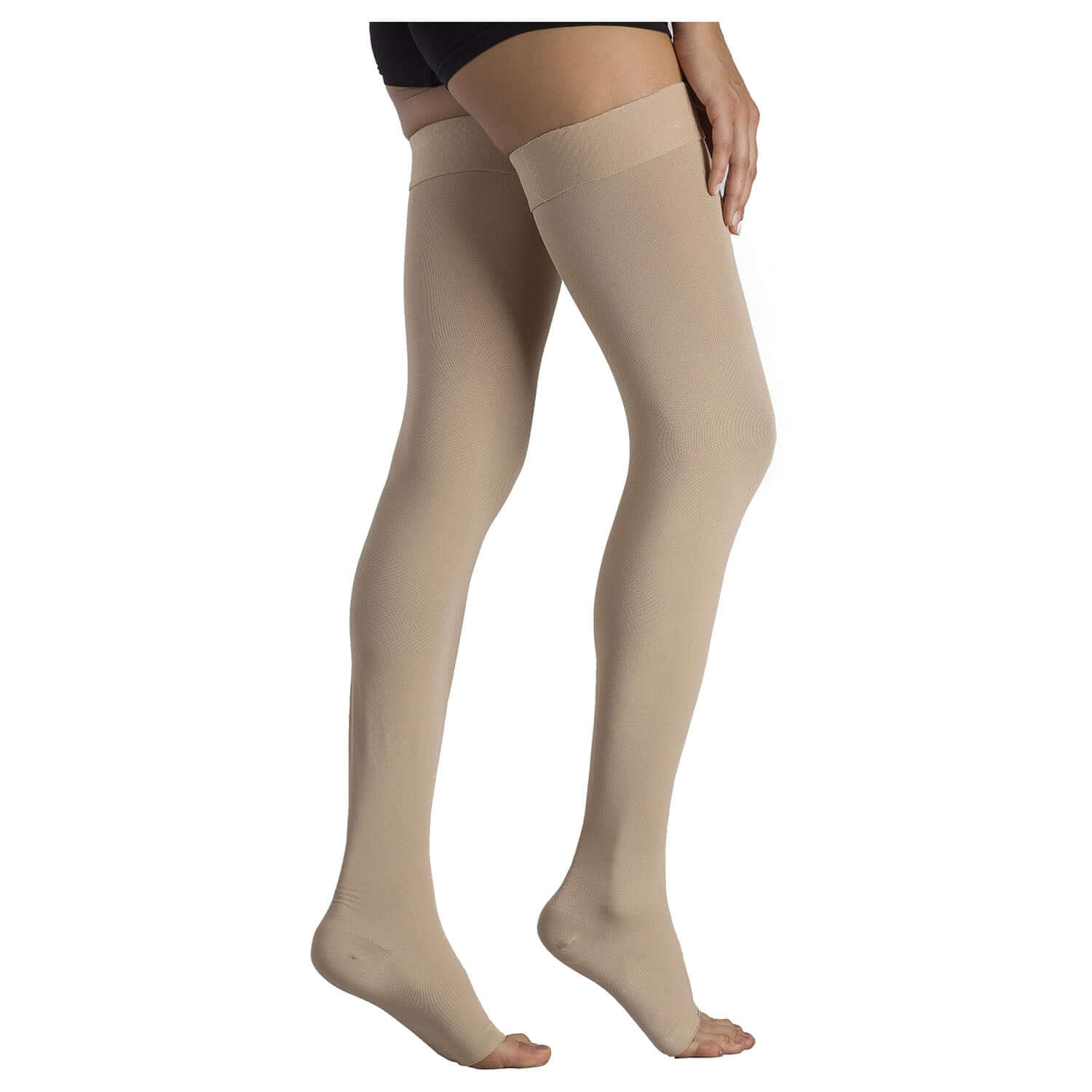  +MD Men and Women Medical Compression Socks Microfiber Opaque  Graduated 15-20 mmHg Knee High Support Stockings-Swelling, Varicose Veins,  Thrombosis NudeM : Health & Household