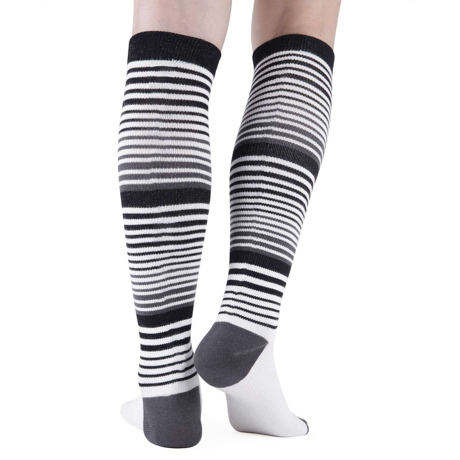 Thigh High Graduated Compression Opaque Stockings, Open-Toe 20-30mmHg Firm  Medical Support Socks