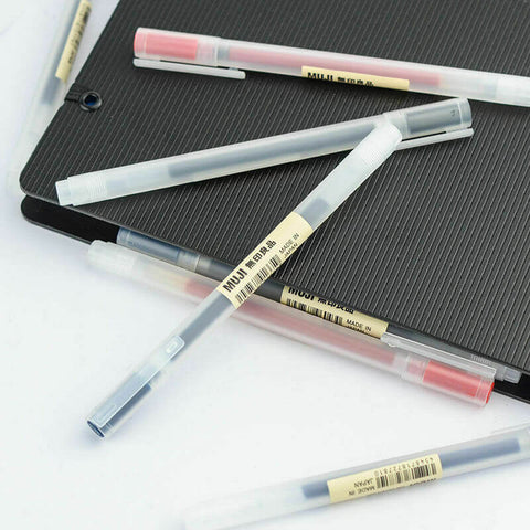 MUJI Gel Ink Ball Point Pen 0.5mm black color 5pcs made in japan