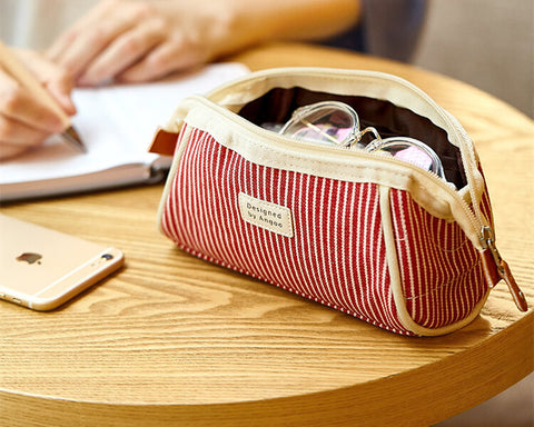 Angoo Stripe Canvas Pencil Case Pen Bag - Buy Angoo Pencil Case,Stripe  Pencil Cases,Stripe Pen Bag Product on