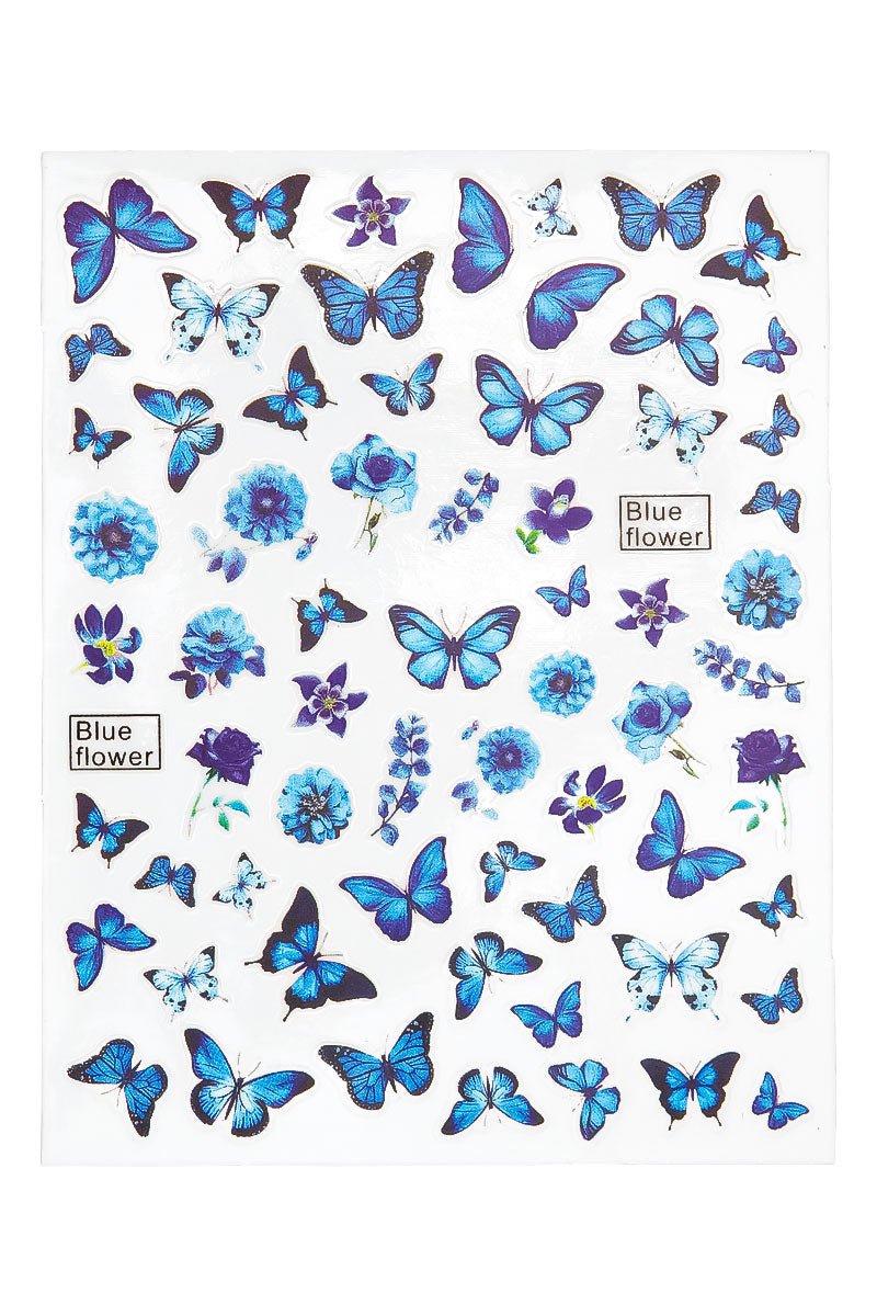 Se Blue Butterflies stickers hos Nailster