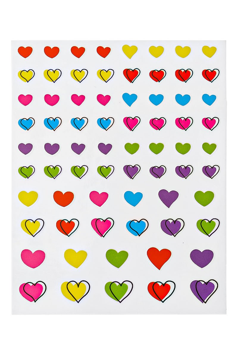 Se Cartoon Hearts - Sticker hos Nailster