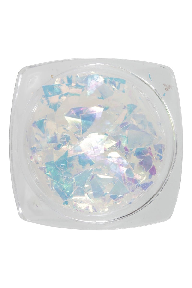 Se Glass Flake - Hvid/Blå Glitter hos Nailster