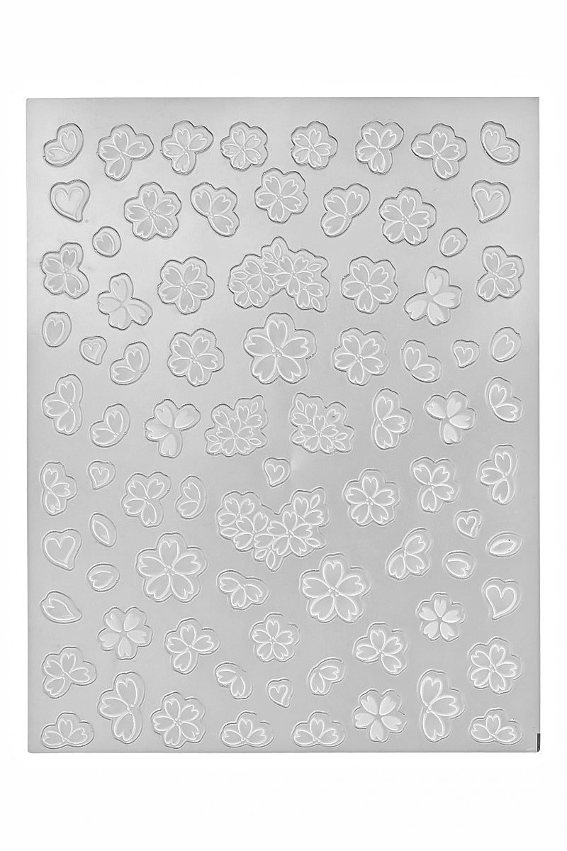 Se White flowers - 3D Sticker hos Nailster