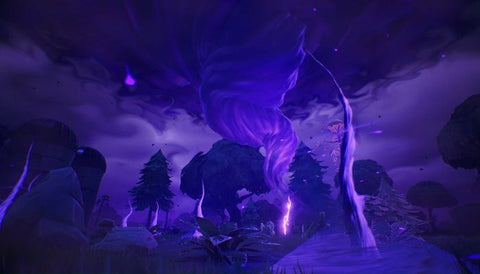 Image of a purple tornado known as the storm