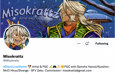 Twitter profile of Misokrattz