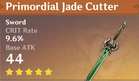 Primordial Jade Cutter rom Genshin Impact