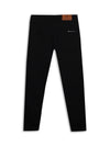 Cantabil Black Solid Cotton Denim Flat Front Mid Rise Full Length Regular Fit Casual Jeans For Boys (7163137622155)