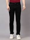 Cantabil Men's Black Solid Full Length Stretchable Jeans