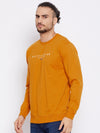 Cantabil Men Round Neck Full Sleeves Mustard Casual Sweatshirt