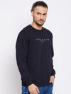 Cantabil Men Navy Blue Round Neck Full Sleeves Casual Sweatshirt