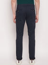 Cantabil Men Navy Blue Cotton Blend Checkered Regular Fit Casual Trouser (7057756029067)