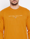 Cantabil Men Round Neck Full Sleeves Mustard Casual Sweatshirt