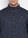 Cantabil Men Navy Blue Jacket