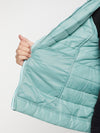 Cantabil Mint Blue Full Sleeves Mock Collar Casual Jacket for Women