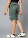 Cantabil Boy's Green Printed Bermuda Shorts