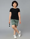 Cantabil Boy's Green Printed Bermuda Shorts