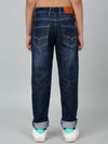 Cantabil Boy's Dark Blue Solid Stretchable Jeans