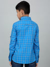 Cantabil Boy's Royal Blue Checkered Full Sleeves Shirt