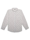 Cantabil Boys White Printed Full Sleeves Spread Collar Shirt with Patch Pocket (7165951115403)