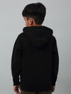 Cantabil Boys Black Printed Hooded Neck Sweatshirt For Winter