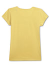 Cantabil Girls Yellow Round Neck Printed T-Shirt (7135810617483)