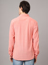 Cantabil Cotton Self Design Orange Full Sleeve Regular Fit Casual Shirt for Men with Pocket (7053783335051)