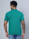 Cantabil Men Polo Neck Green T-Shirt (7134685593739)