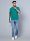 Cantabil Men Polo Neck Green T-Shirt (7134685593739)