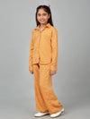 Cantabil Girl's Orange Printed Casual Co-Ord Set