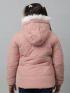 Cantabil Girls Dark Pink Hooded Jacket For Winter