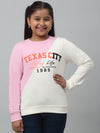 Cantabil Girls Off White Sweatshirt For Winter