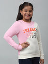 Cantabil Girls Off White Sweatshirt For Winter