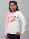 Cantabil Girls Off White Sweatshirt For Winter