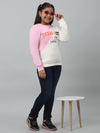 Cantabil Girls Off White Sweatshirt For Winter