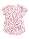 Cantabil Girls Printed Red Top (7138058207371)