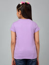 Cantabil Girl's Lavender Printed Half Sleeves T-Shirt