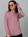 Cantabil Women's Light Pink Solid Full Sleeves Tunic