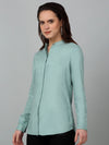 Cantabil Women's Light Green Solid Full Sleeves Tunic