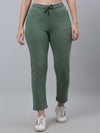 Cantabil Women Solid Light Green Fleece Casual Track Pant