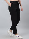 Cantabil Women Solid Black Fleece Casual Track Pant