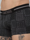 Cantabil Men's Grey Pack of 3 Printed Cotton Briefs