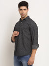 Cantabil Men Cotton Printed Grey Full Sleeve Casual Shirt for Men with Pocket (6713209585803)