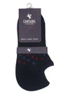 Cantabil Men Navy Blue Set of 5 Pairs Printed No Show Socks