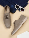 Cantabil Men's Beige Solid Lace-Up Casual Shoes