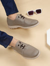 Cantabil Men's Beige Solid Lace-Up Casual Shoes