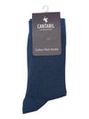 Cantabil Men's Pack of 5 Crew Lenght Blue Socks